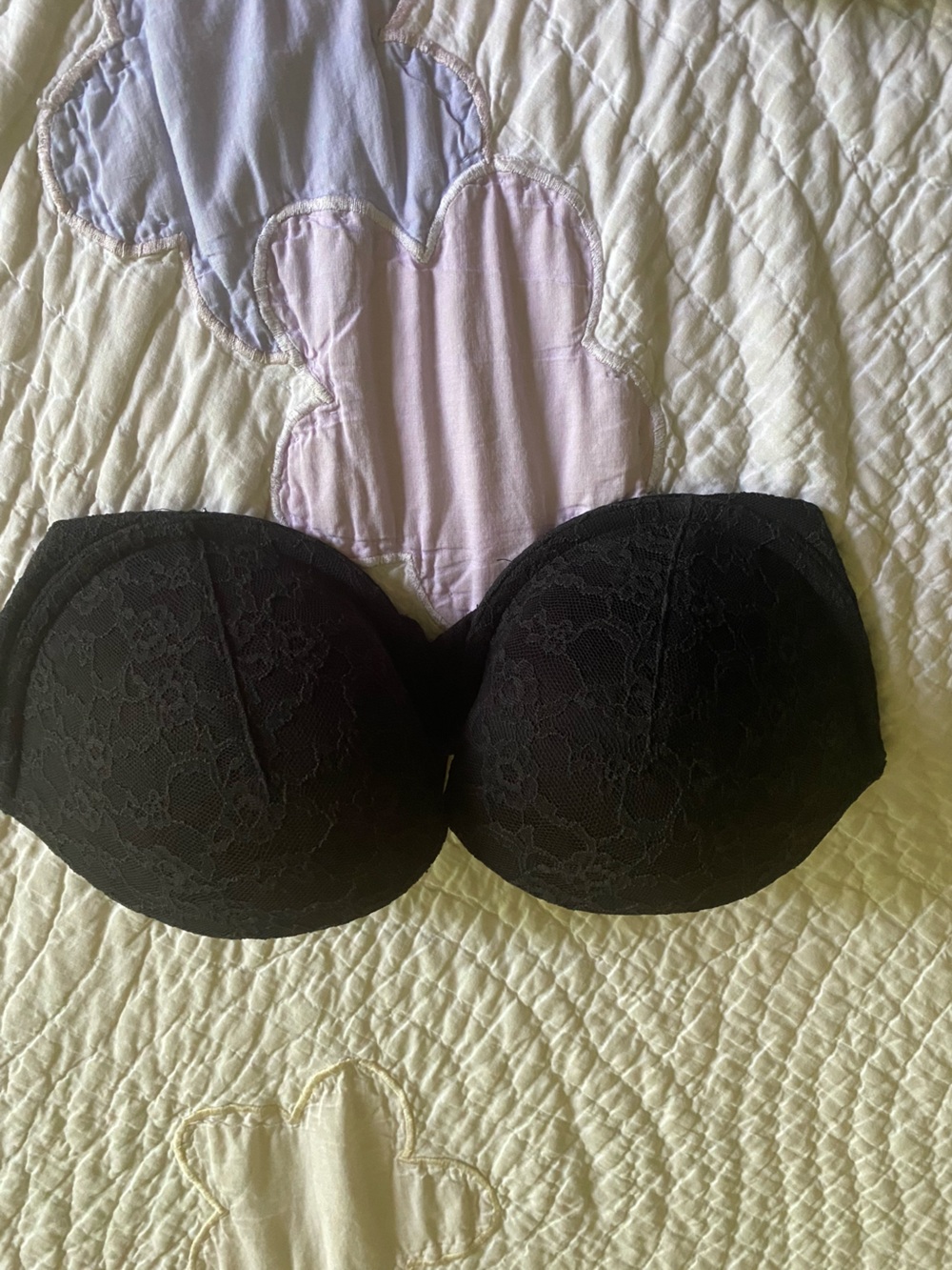 Victoria’s Secret Padded Multi Way Multi Options Wired Bra Black Lace 34D